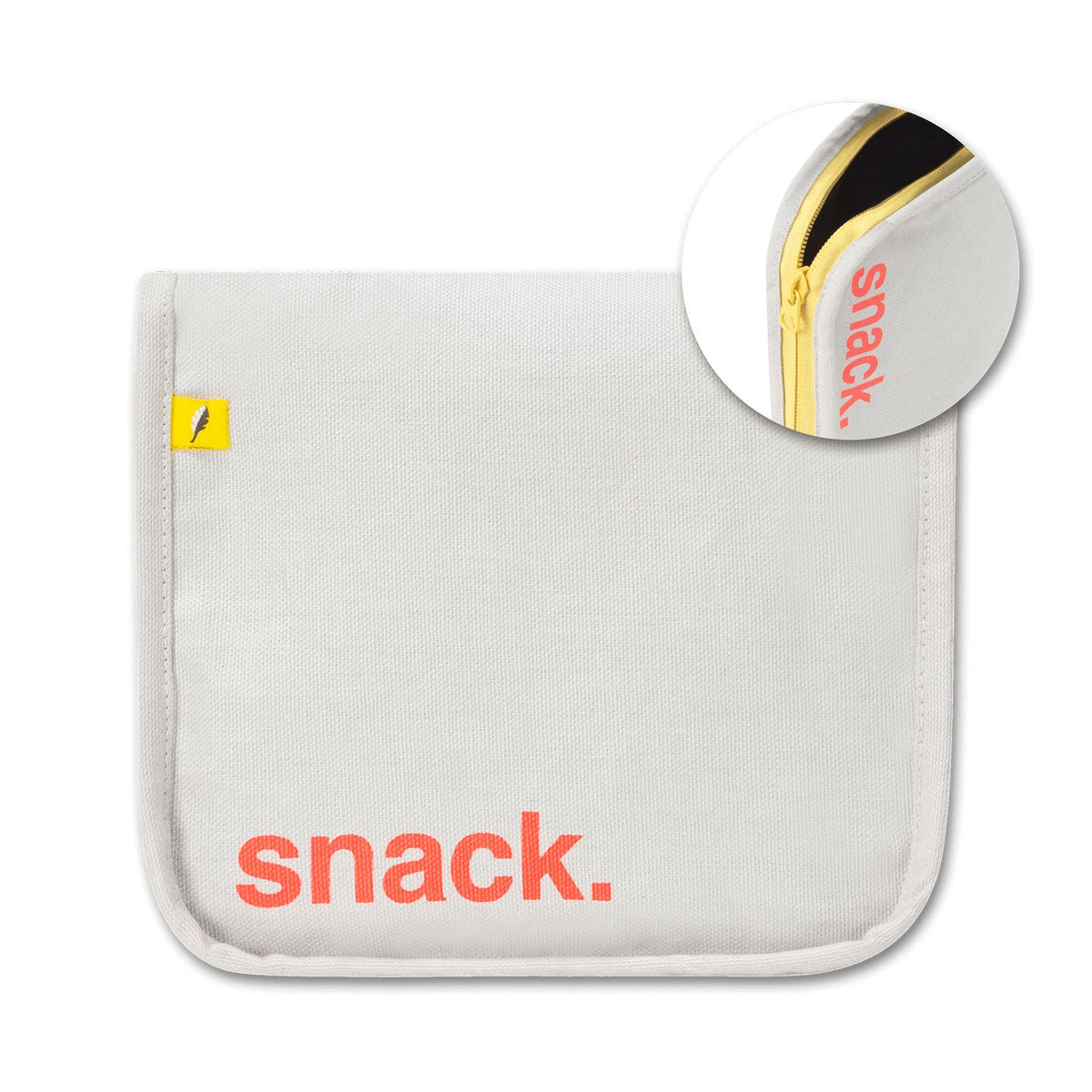 Snack Mat - ‘Snack’ Orange with Yellow Zip