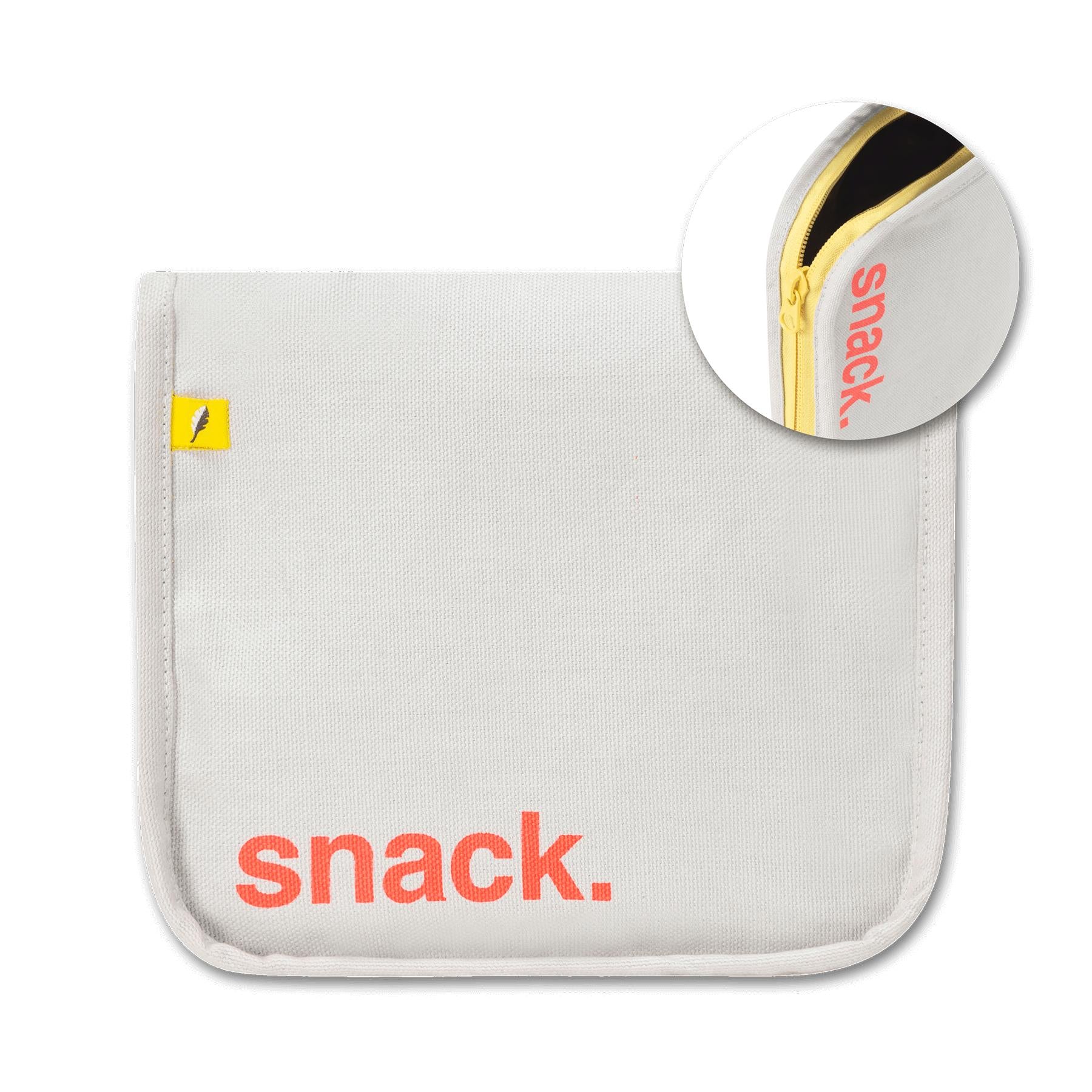 Snack Mat - ‘Snack’ Orange with Yellow Zip