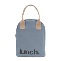 Blue zipper lunch bag by Fluf