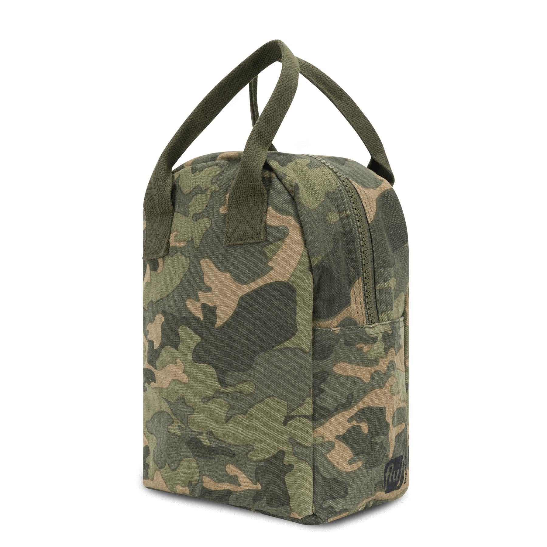 Eco friendly camouflage zipper lunch bag