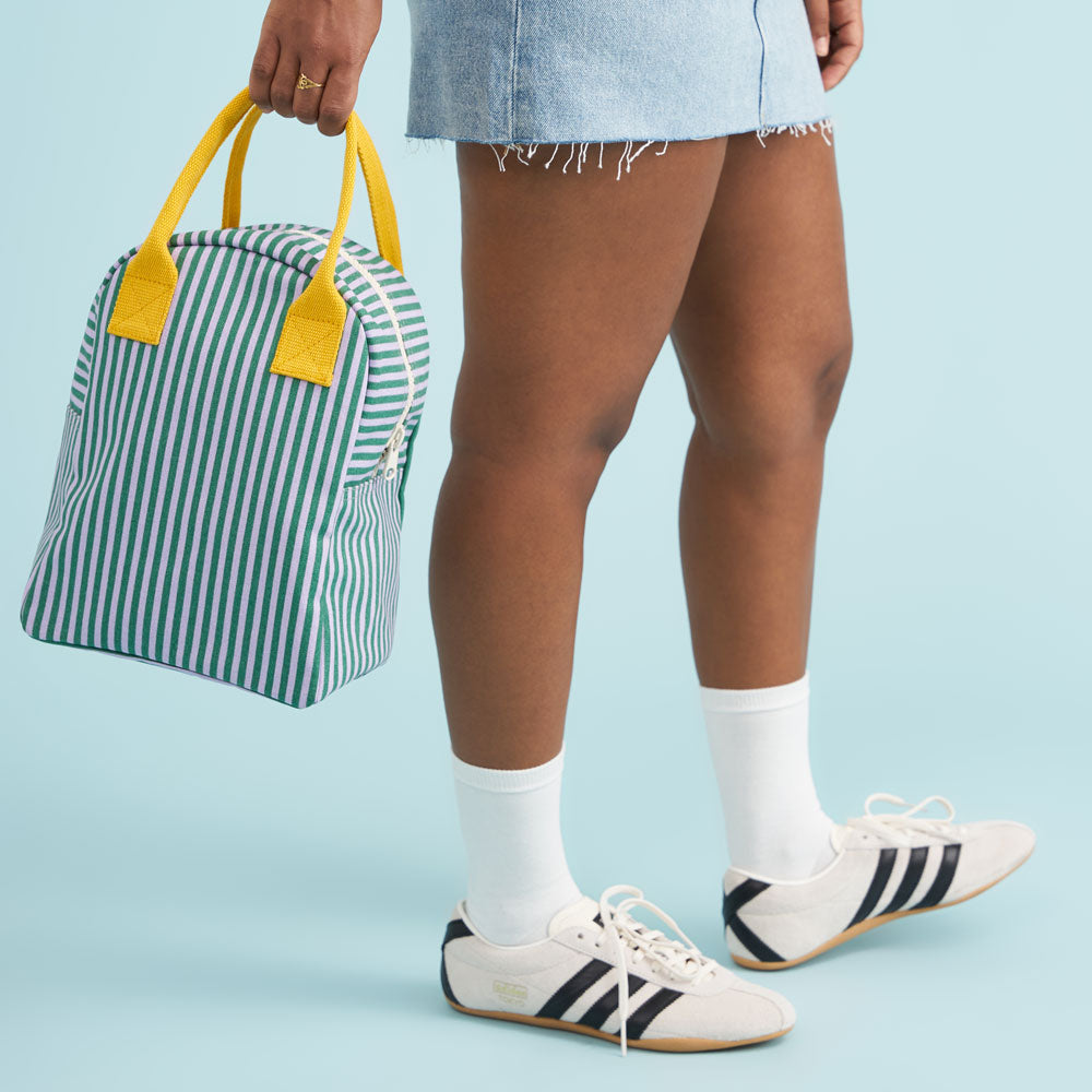 Zipper Lunch - Candy Stripe Grass