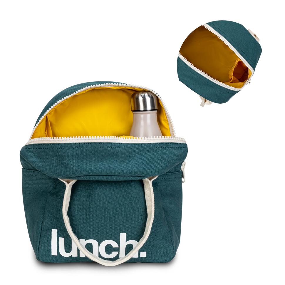 Cypress green lunch bag with bottle holder