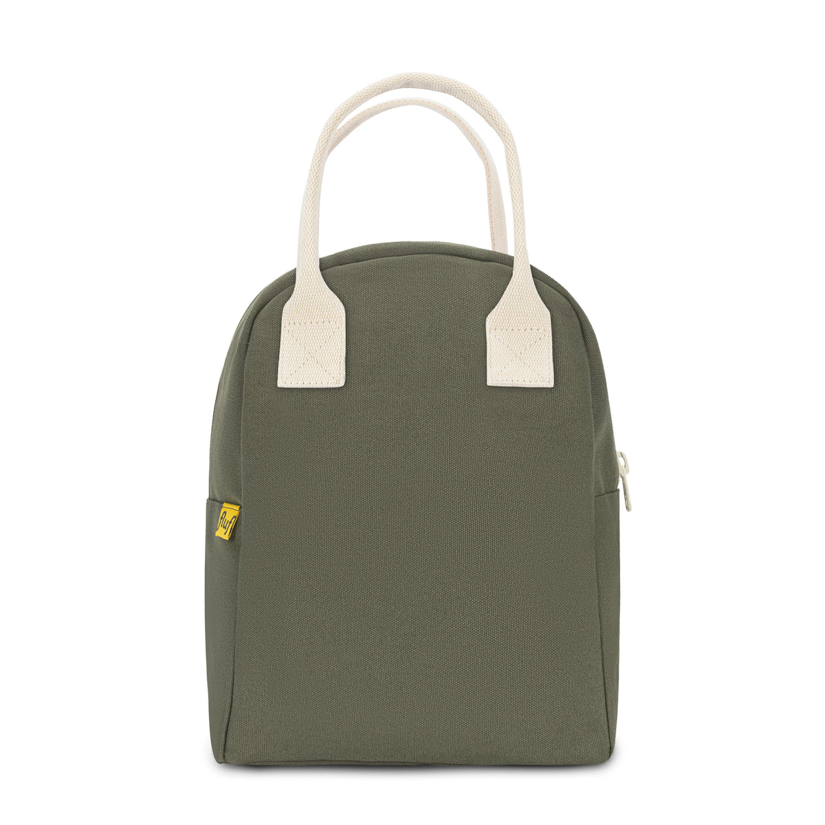 Dark Olive green zipper lunch bag by fluf