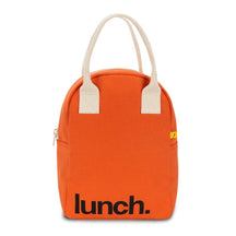 Orange red zipper lunch bag by fluf