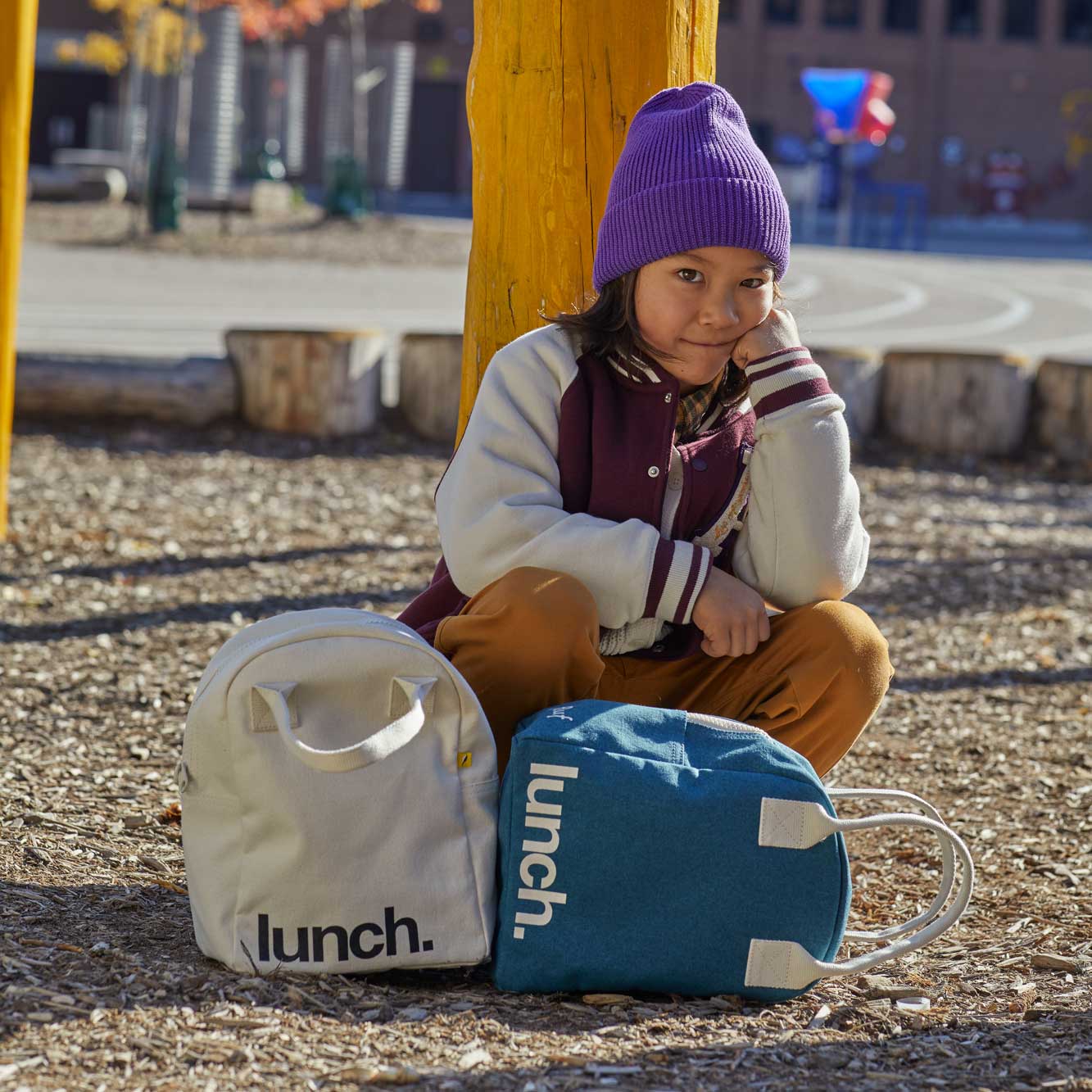 Cypress green lunch bag by fluf for kids