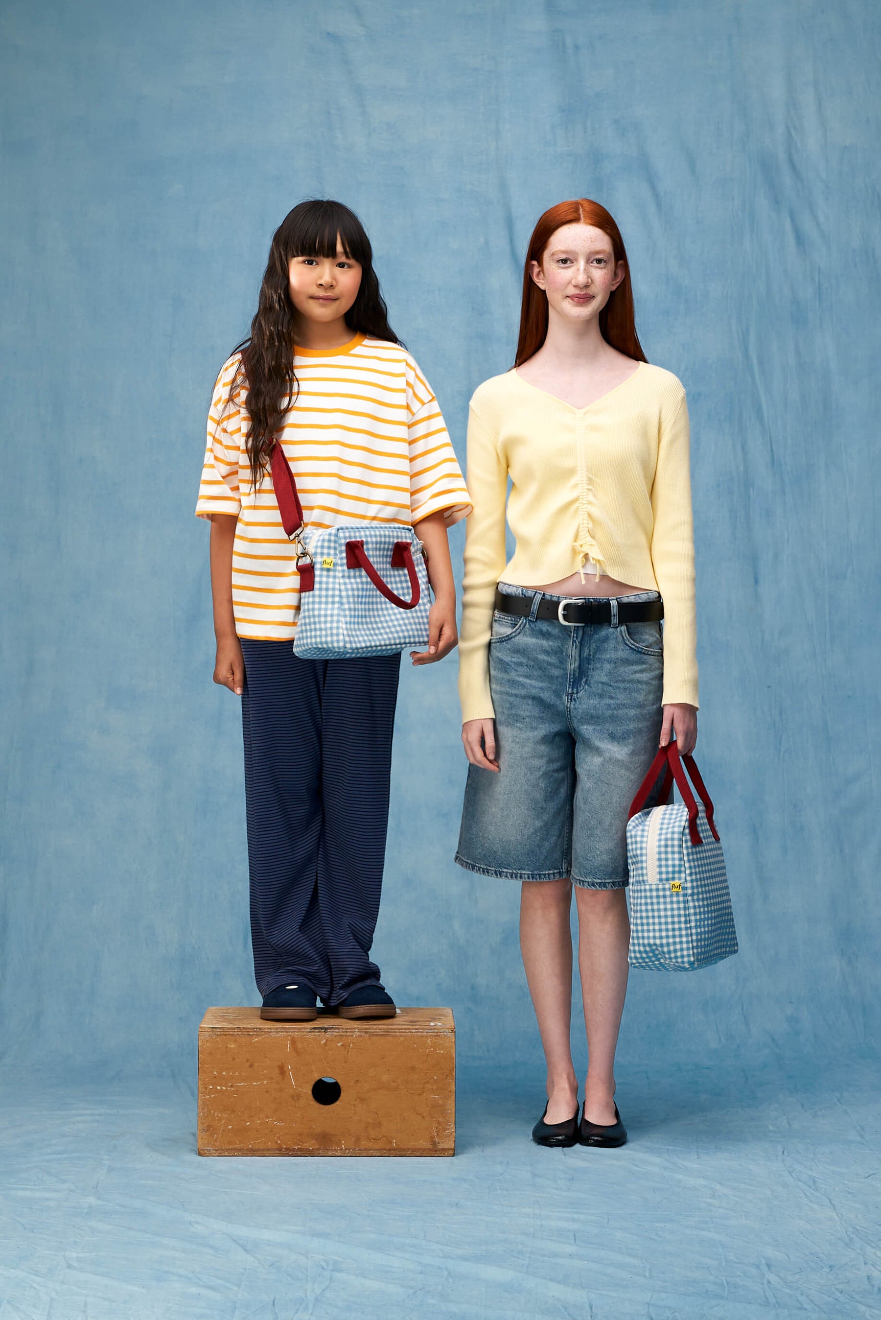 Lunch Clutch - Gingham Sky