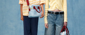 Lunch Clutch - Gingham Sky