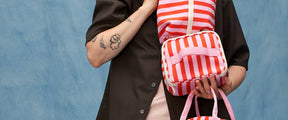 Zipper Lunch - Awning Stripe Pink