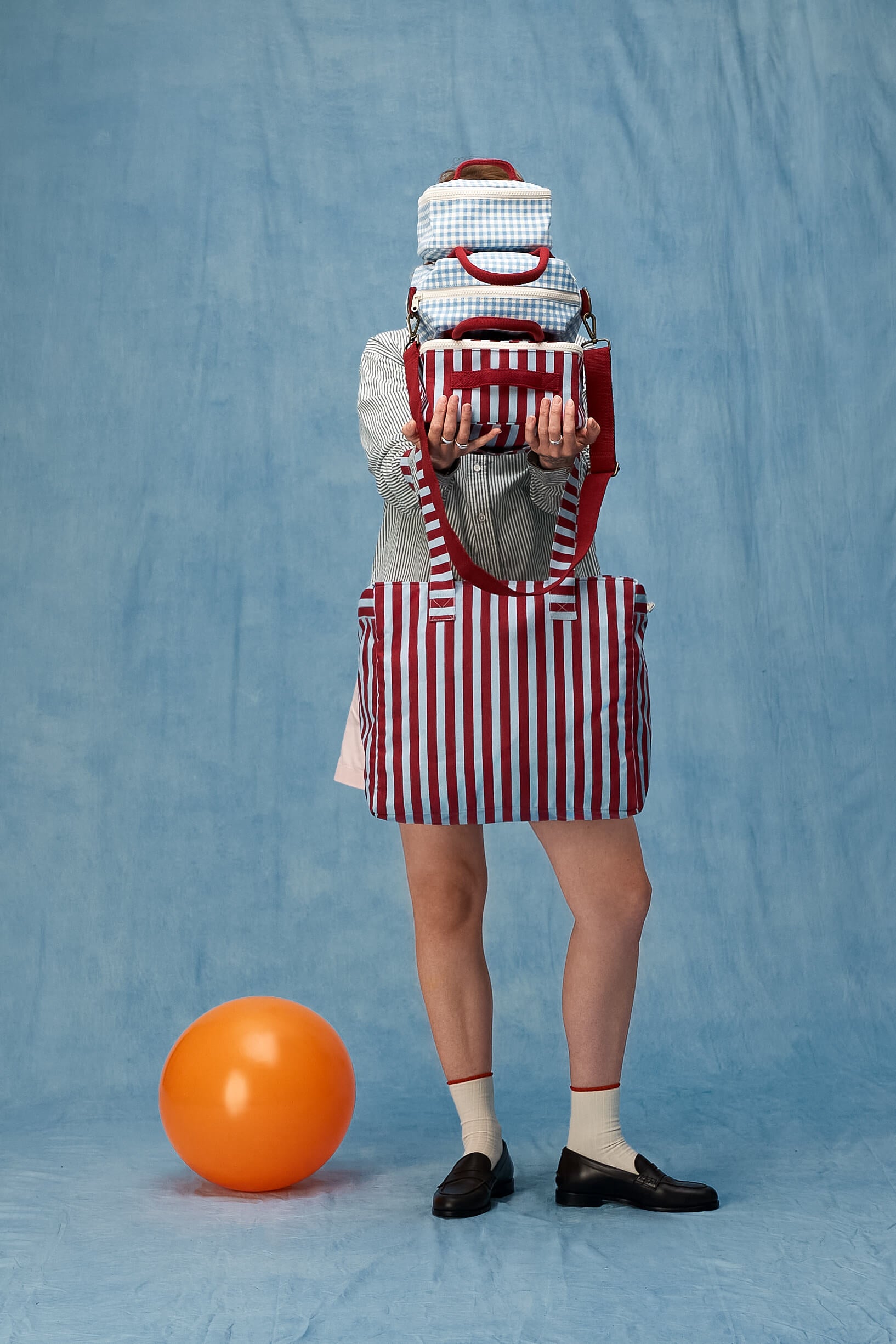 Lunch Clutch - Gingham Sky