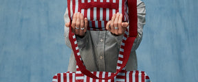 Daytrip Tote - Awning Stripe Chili Pepper