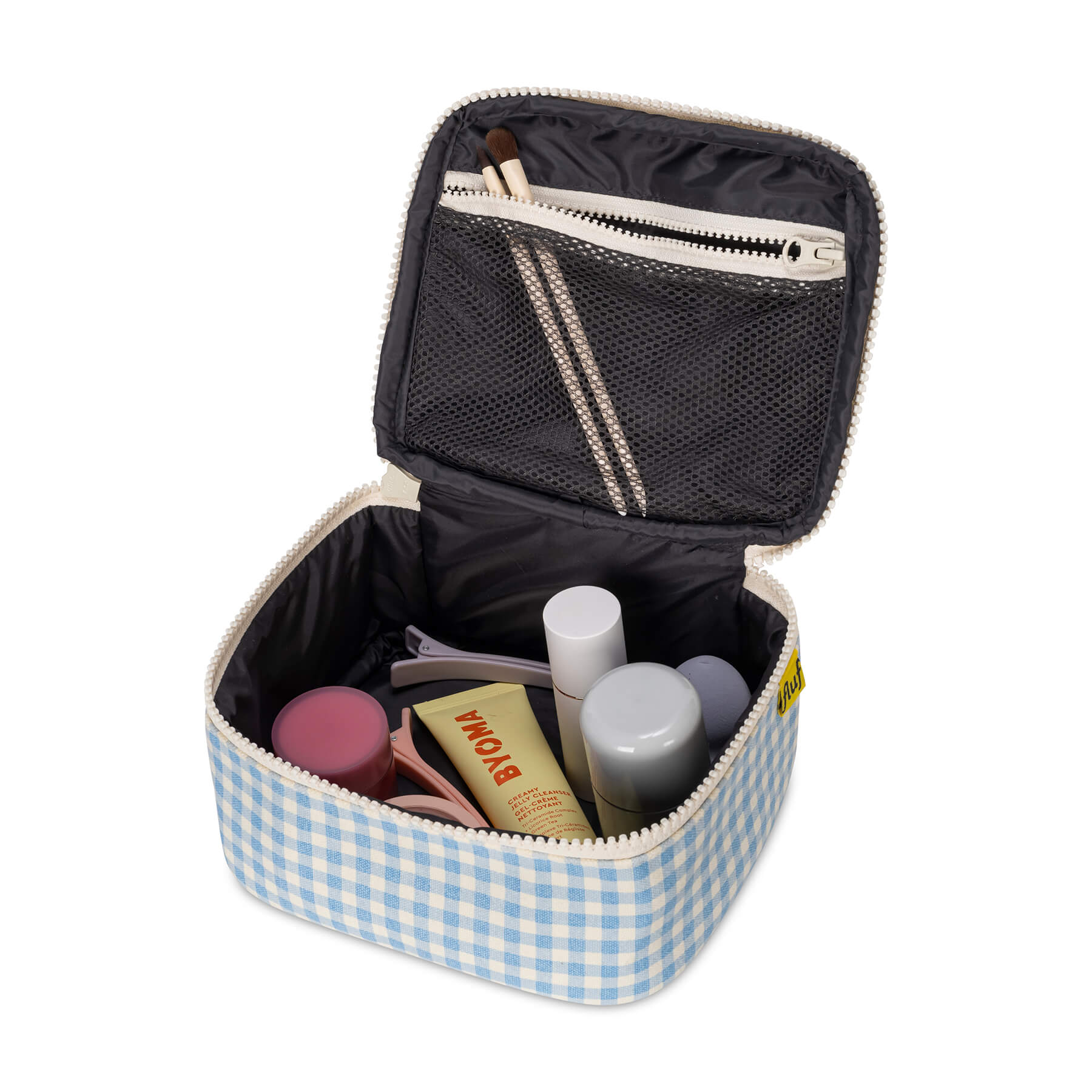 Mini Zip Cube - Gingham Sky