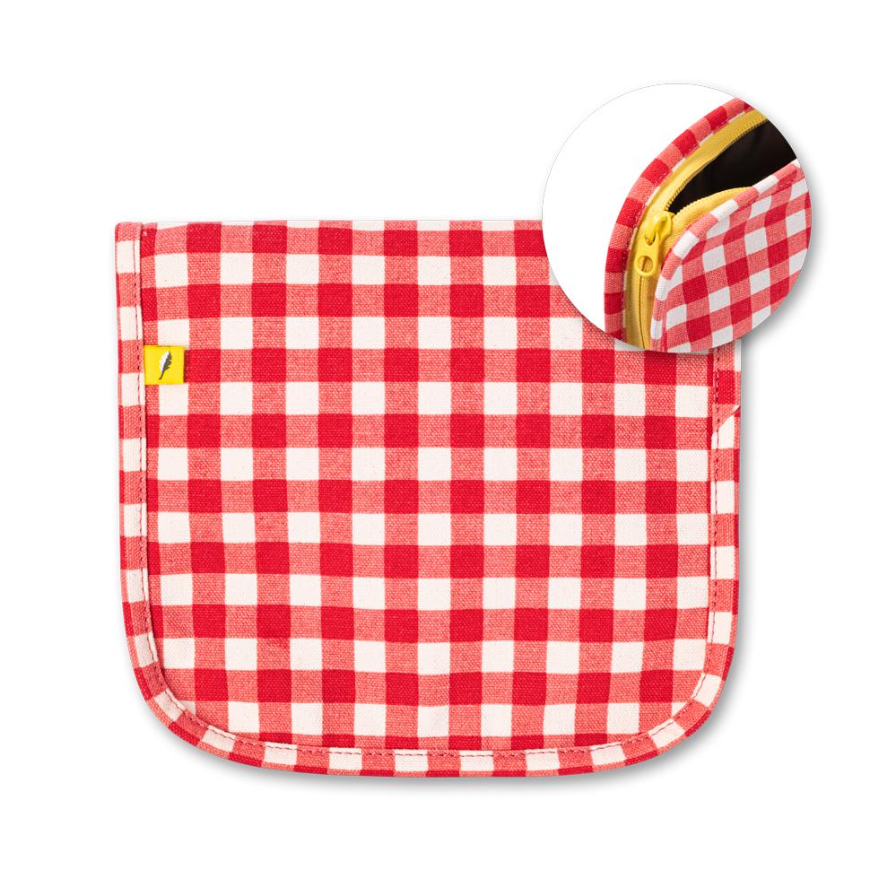 Snack Mat - Gingham Red
