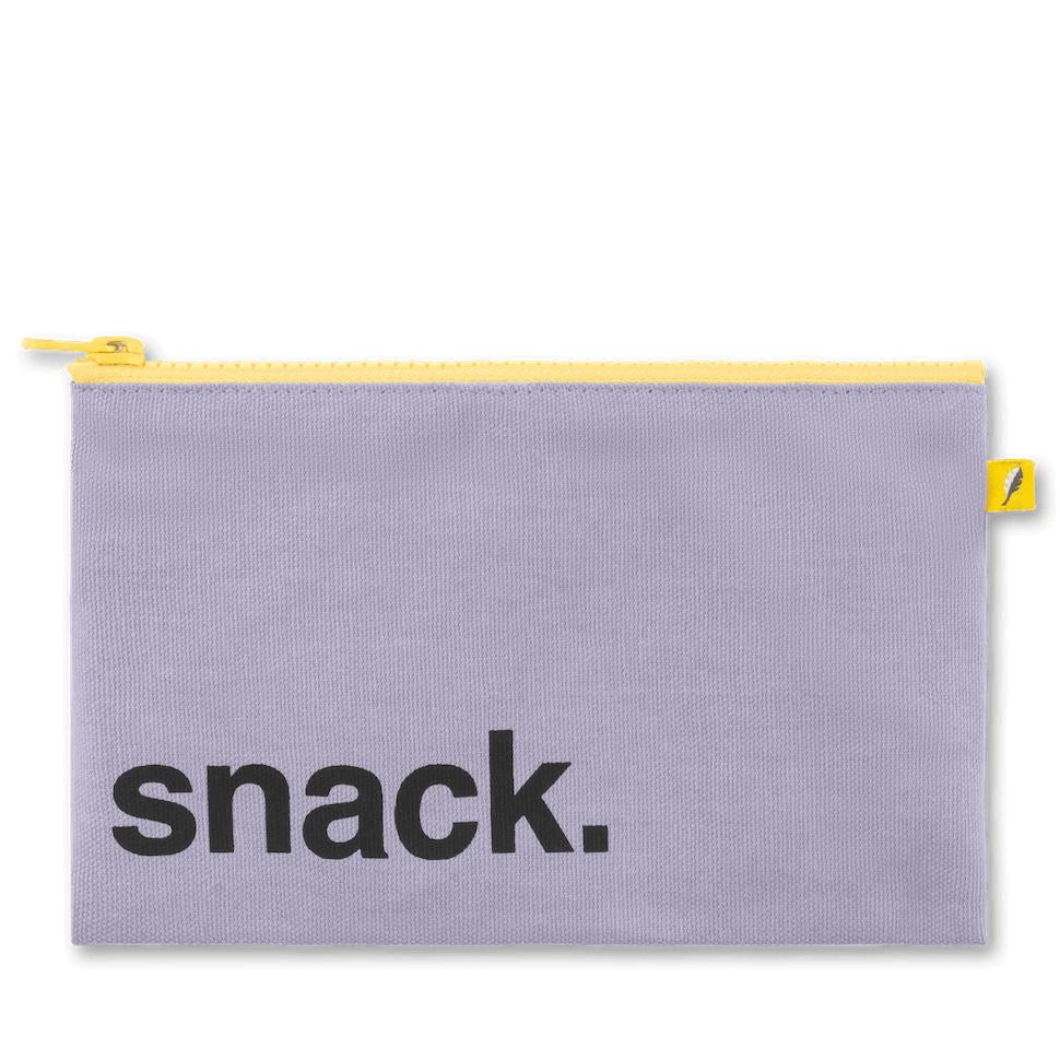 Zip Snack Bag 'Snack' Lavender