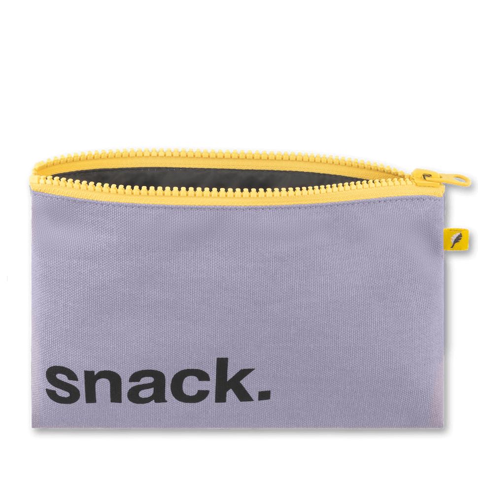 Zip Snack Bag 'Snack' Lavender