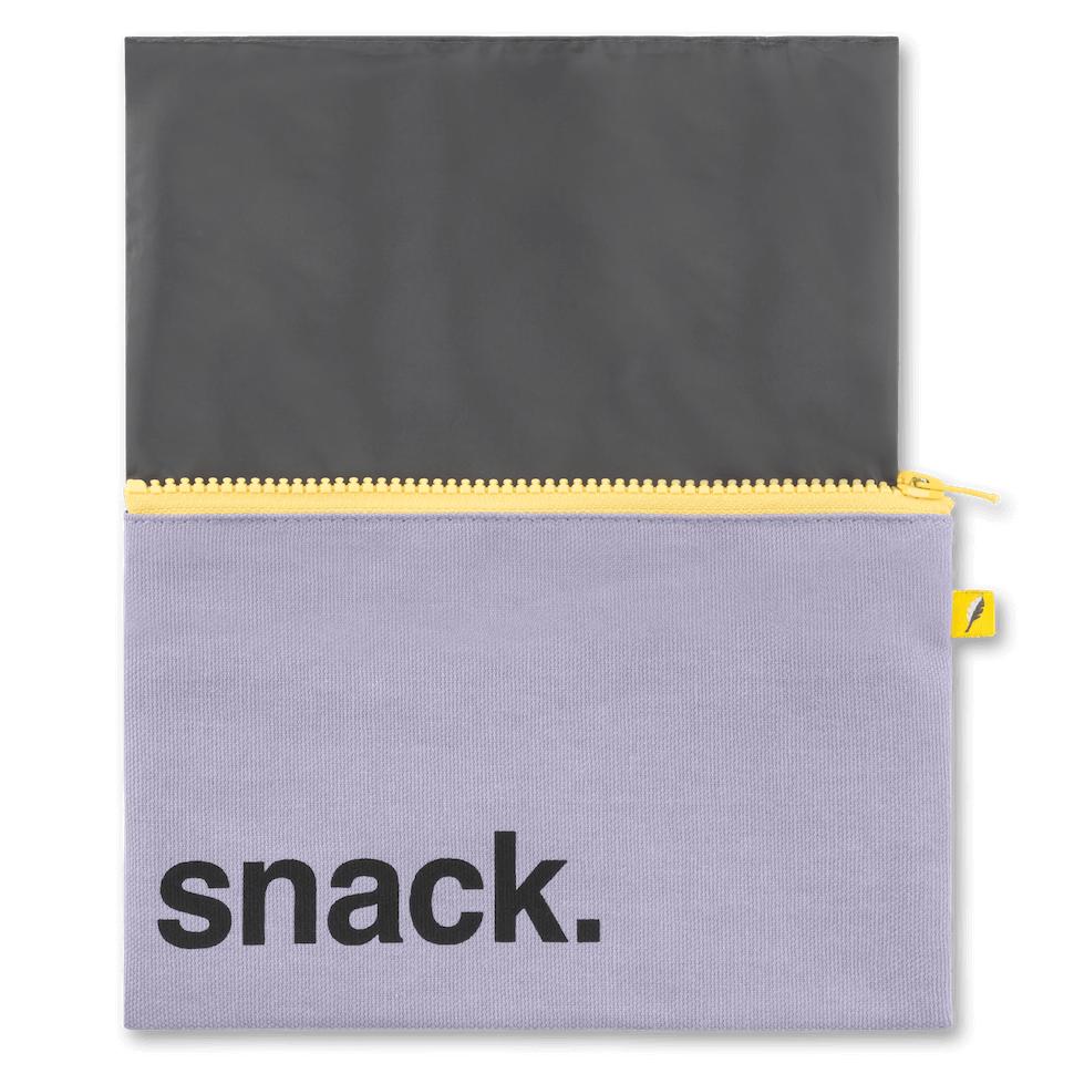 snack pouch with waterproof lining