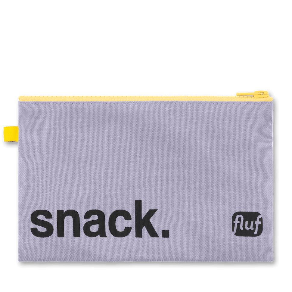 Zip Snack Bag 'Snack' Lavender