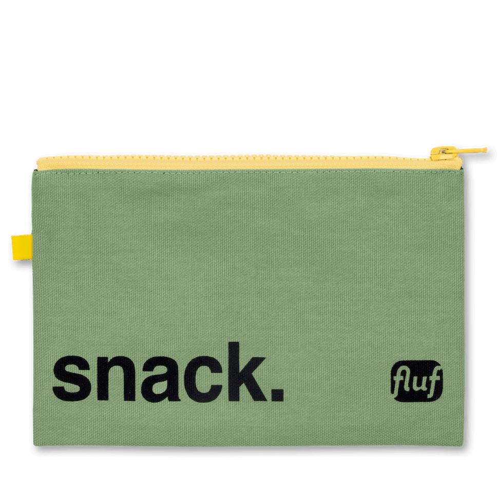 Zip Snack Bag 'Snack' Moss
