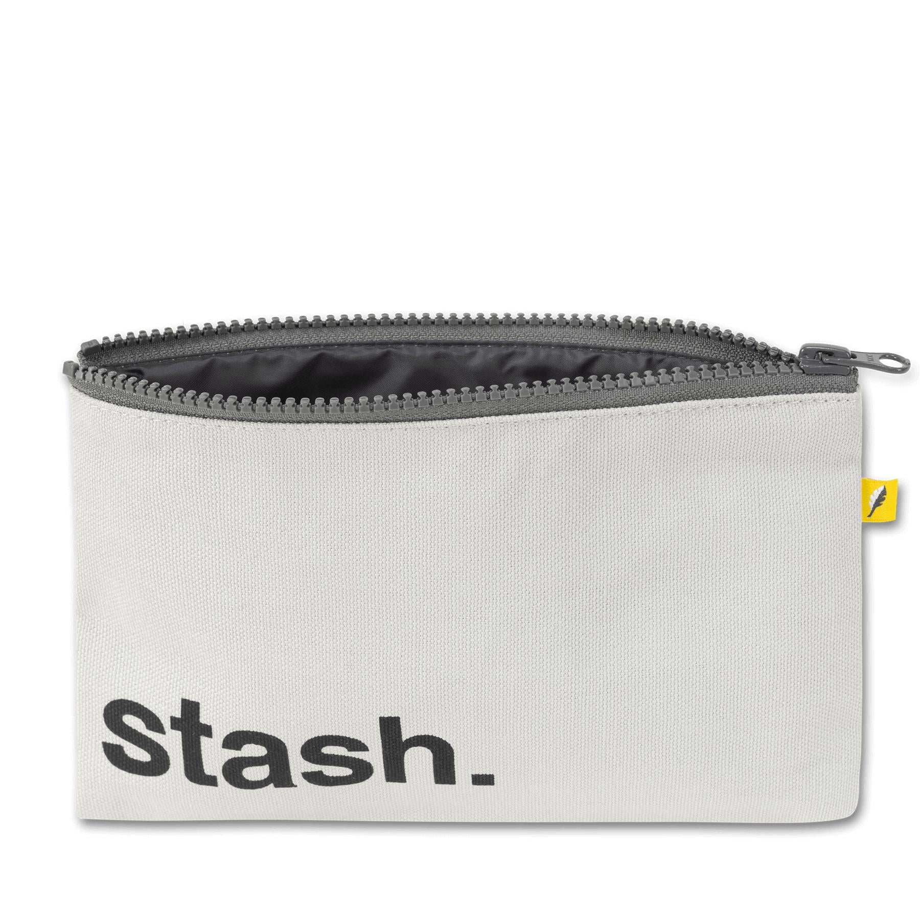 an open reusable snack pouch