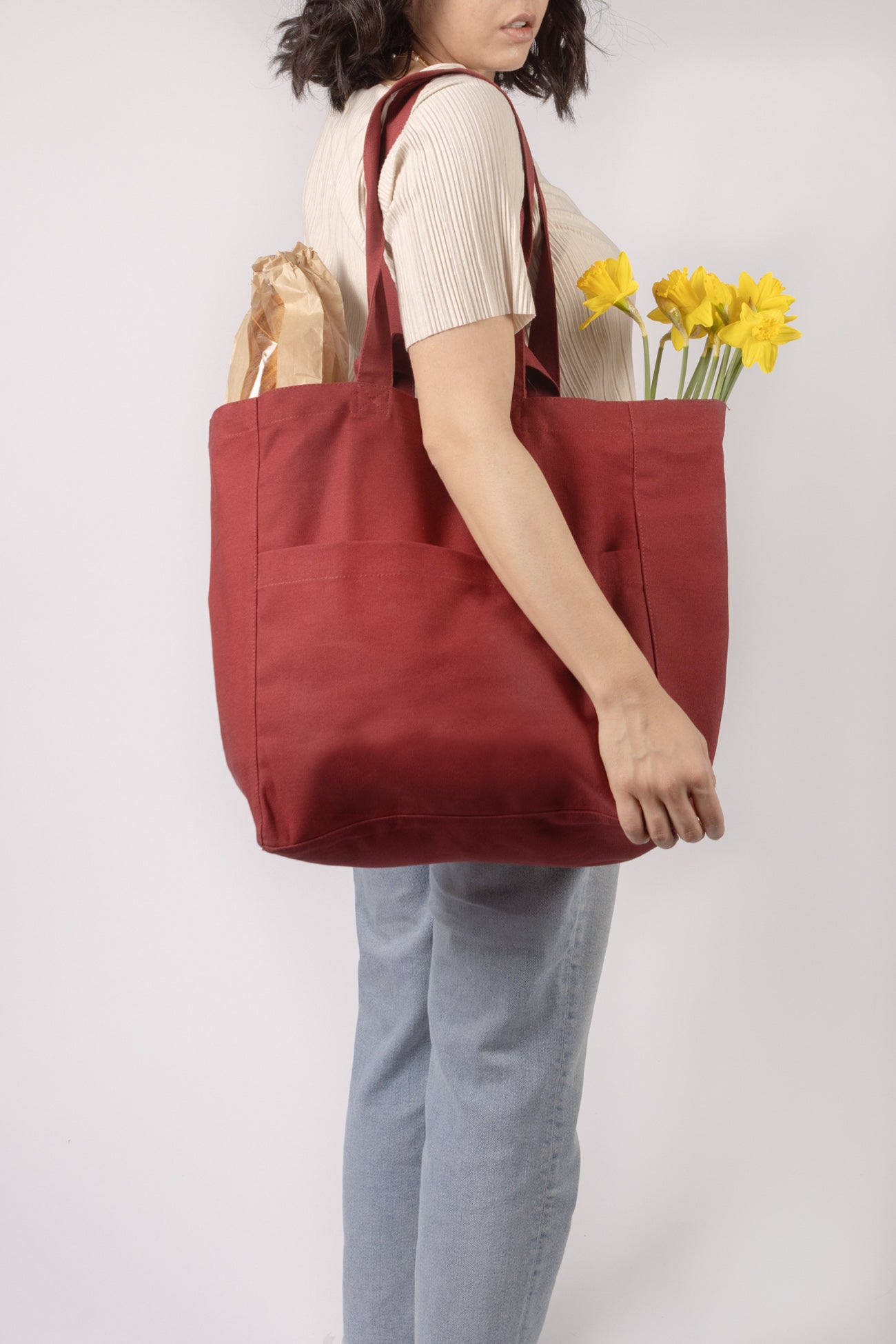 Box Tote - Vintage Burgundy