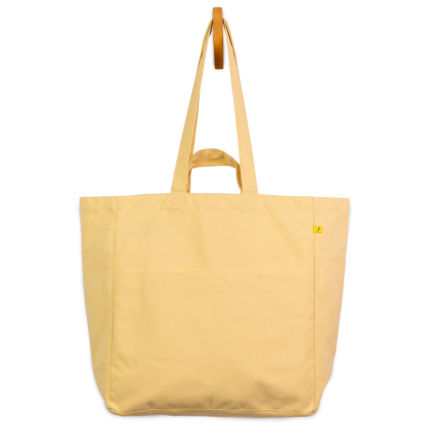 Large organic cotton tote bag in yellow