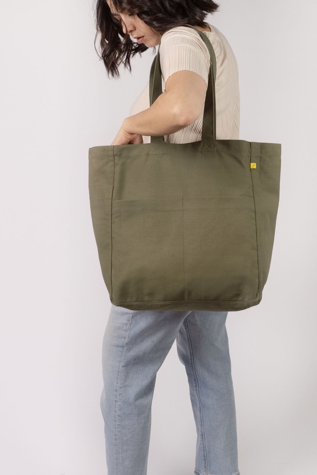 Box Tote - Dark Olive