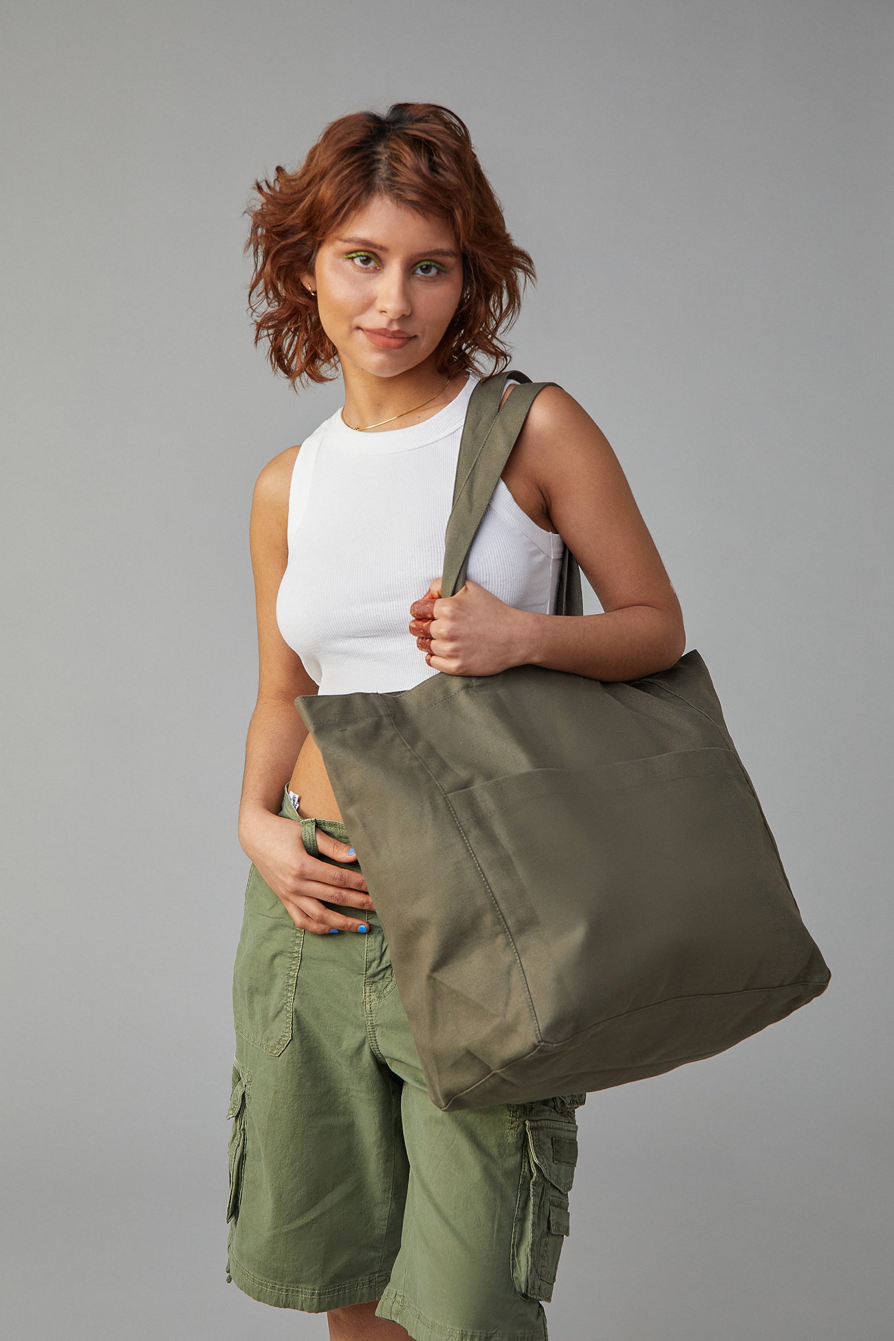 Box Tote - Dark Olive