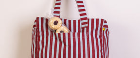 Daytrip Tote - Awning Stripe Chili Pepper