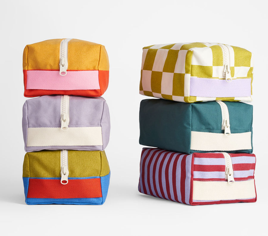 Fluf Organic Cotton Travel Kit – Lightweight, Red and Orange Colorblock