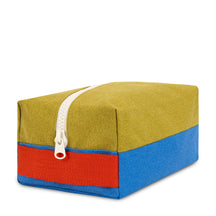 Organic cotton travel kit in blue and green colorblock