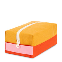 Organic cotton travel kit in red and orange colorblock