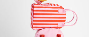 Zipper Lunch - Awning Stripe Pink