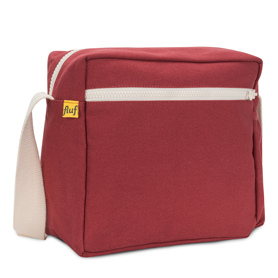 lunch bag with crossbody strap Red