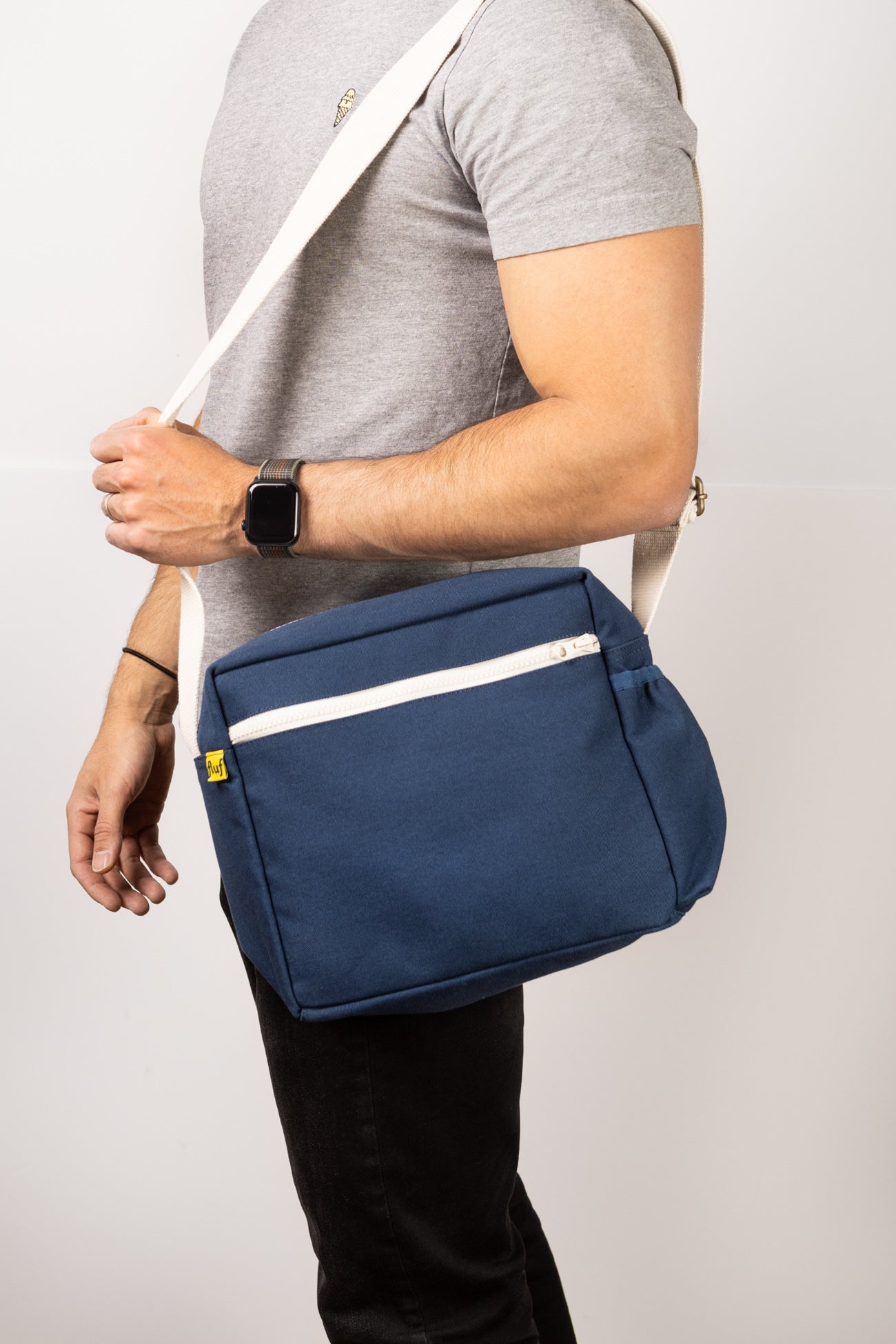 lunch bag with crossbody strap for men by fluf