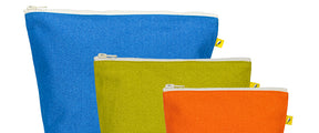 Zip Set of 3 - Solids Orange Citrus Cobalt