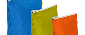 Zip Set of 3 - Solids Orange Citrus Cobalt