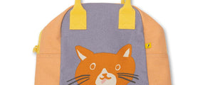 Compact lunch bag with 'silly Happy Cat'  by Fluf 