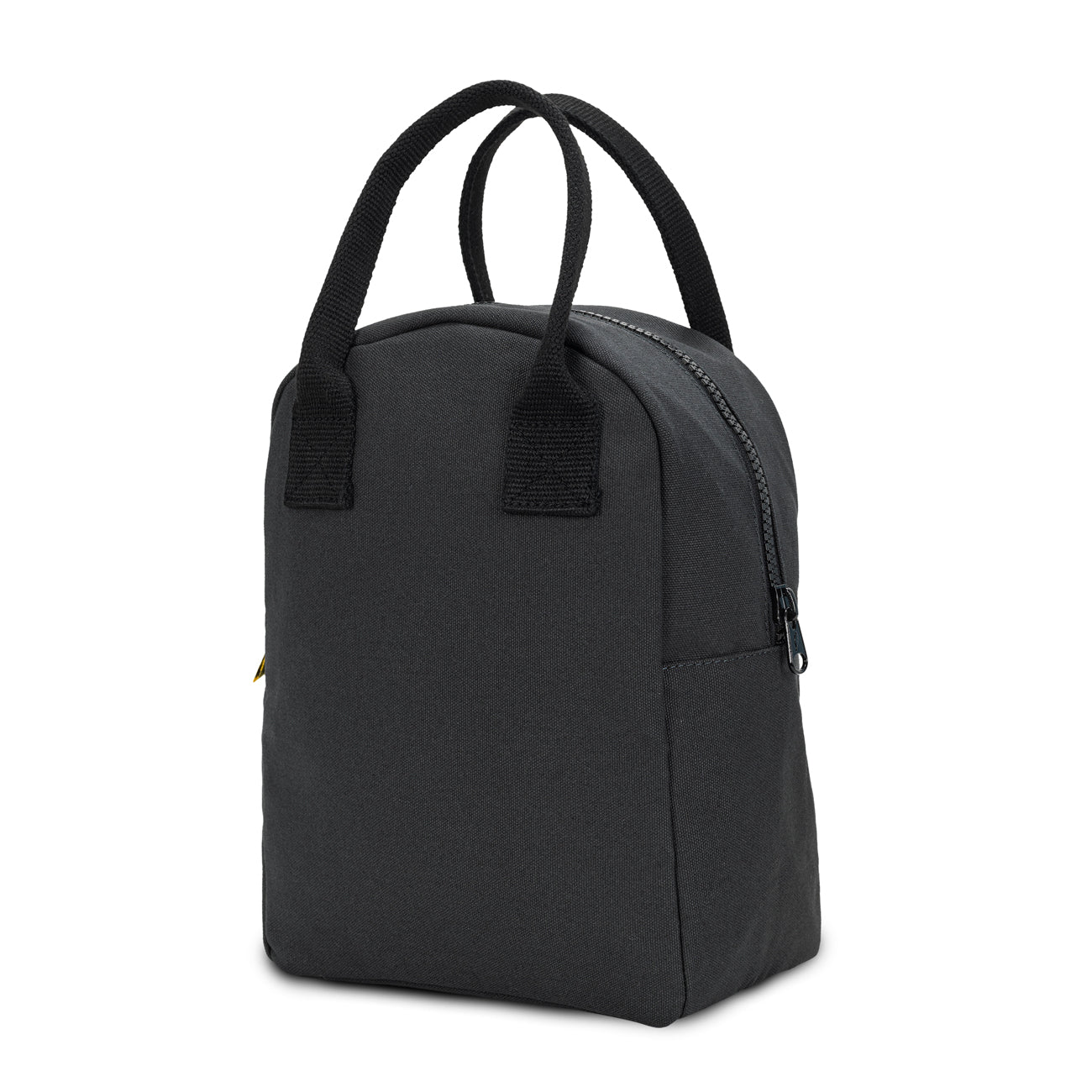 black zipper lunch bag for men and women