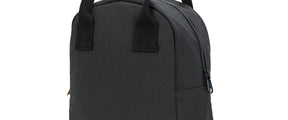 black zipper lunch bag for men and women