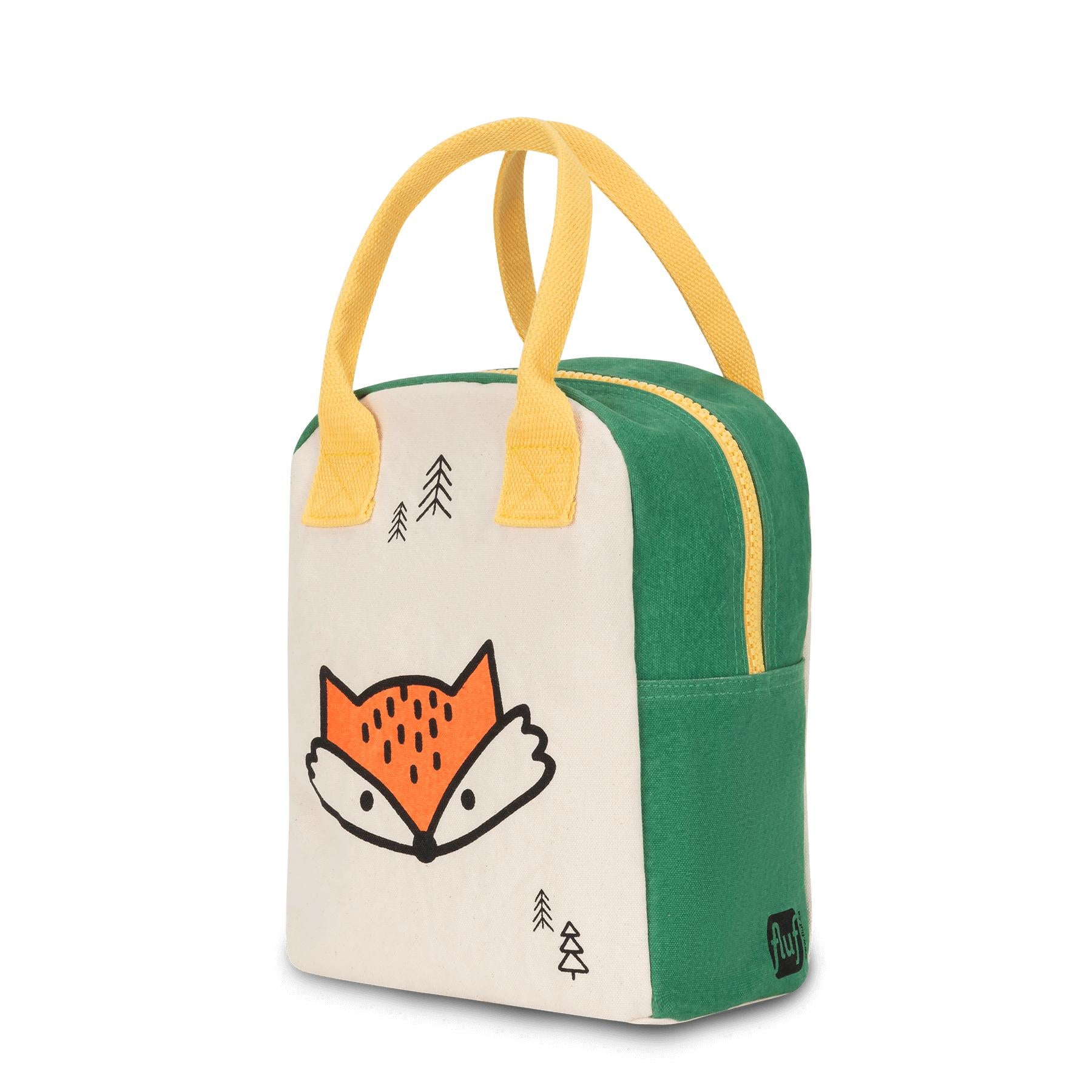 Certified Organic Lunch bag with orange fox 