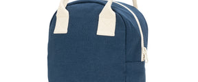 Sustainable Navy Blue zipper lunch bag by Fluf 