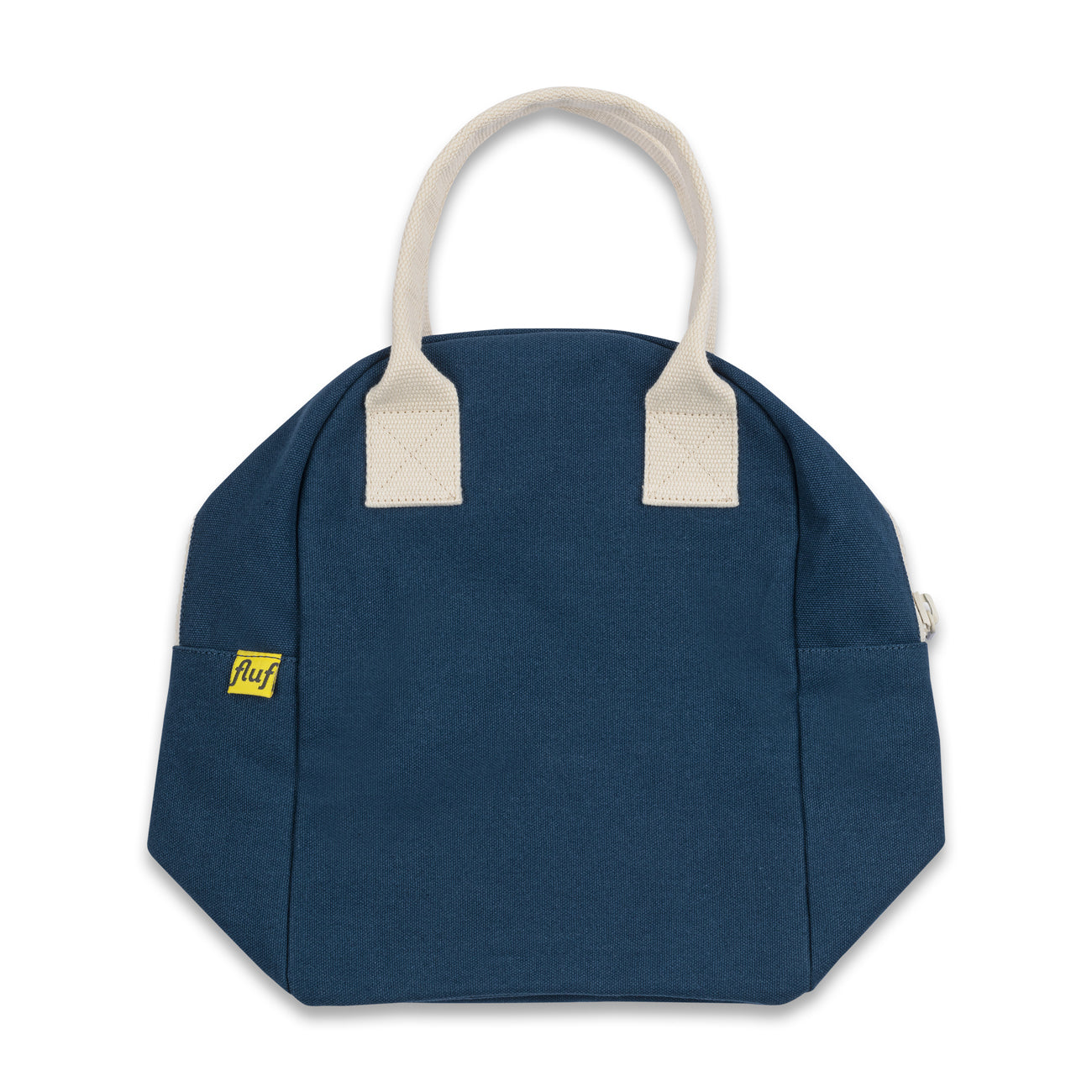 Compact Navy Blue zipper lunch bag by Fluf 