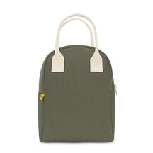 Dark Olive green zipper lunch bag by fluf 