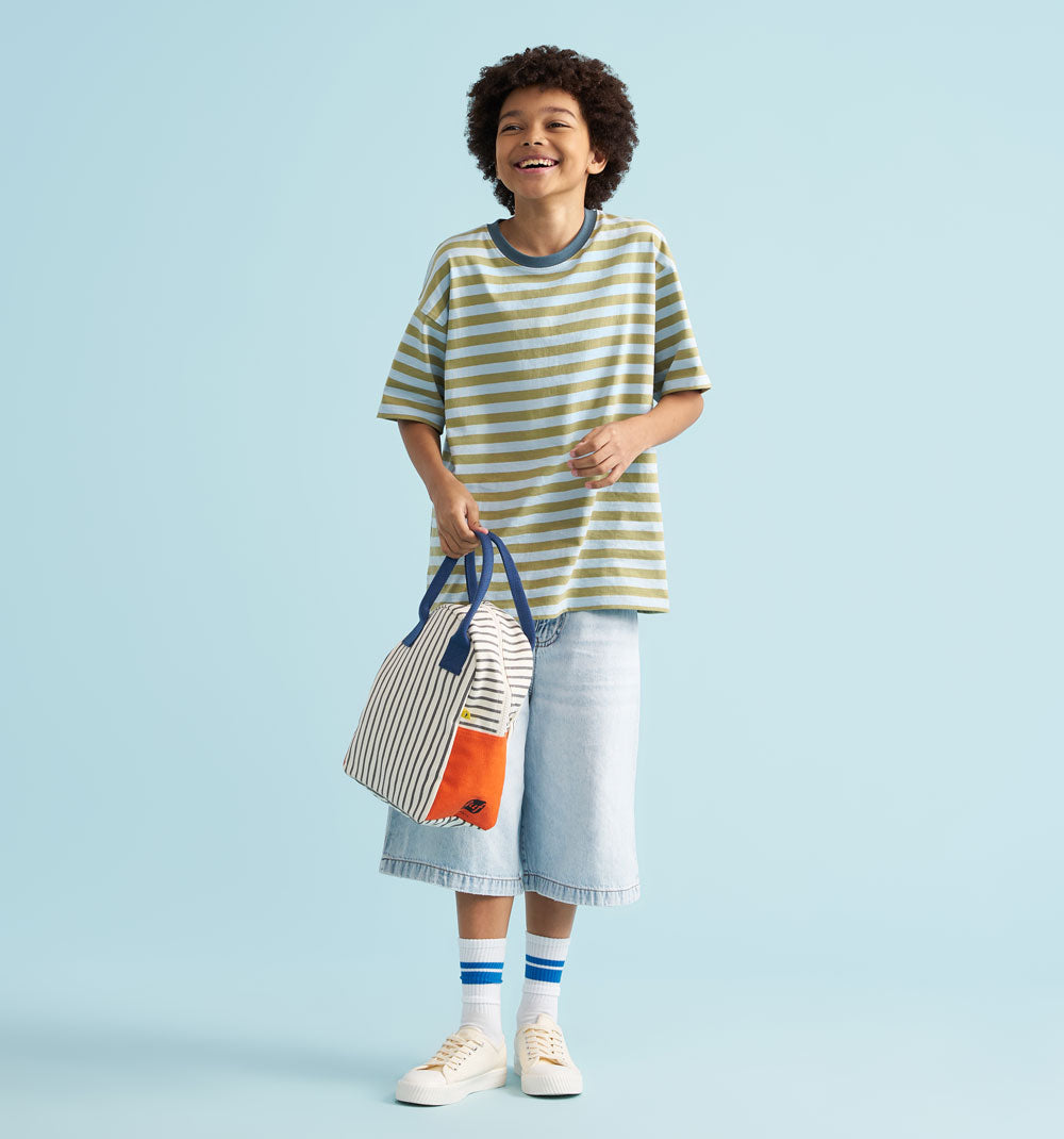 Zipper Lunch - Pencil Stripe Nautical