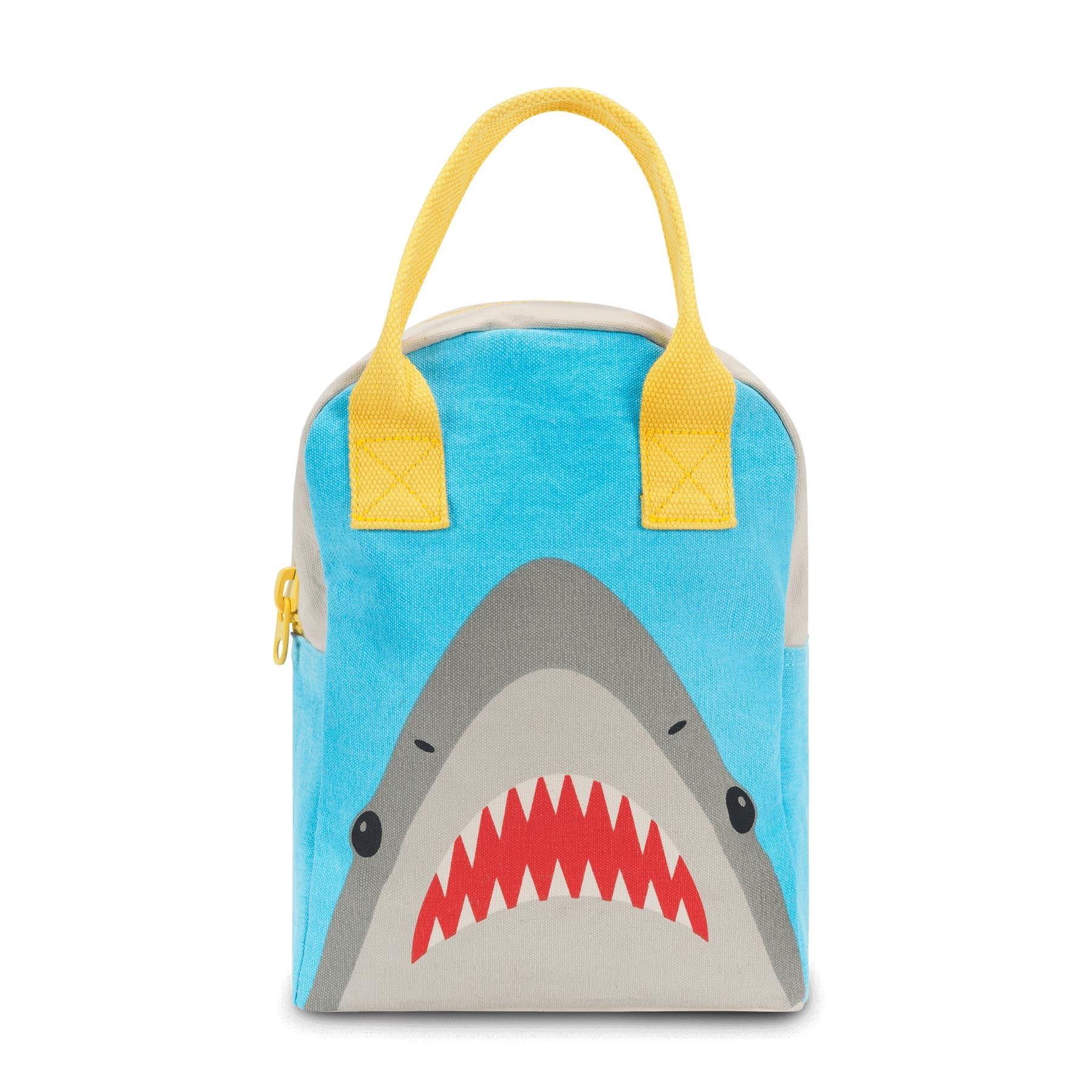 certified Organic 'shark' print lunch bag by Fluf 