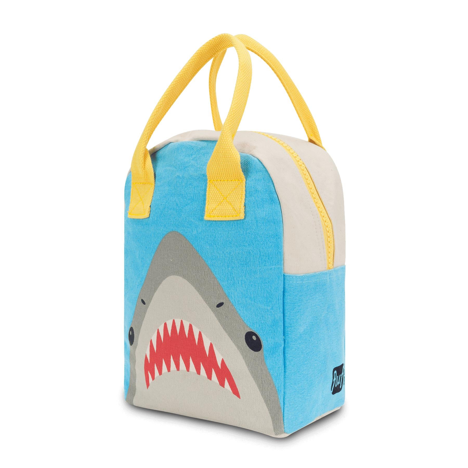 Sustainable  'shark' print lunch bag by Fluf 