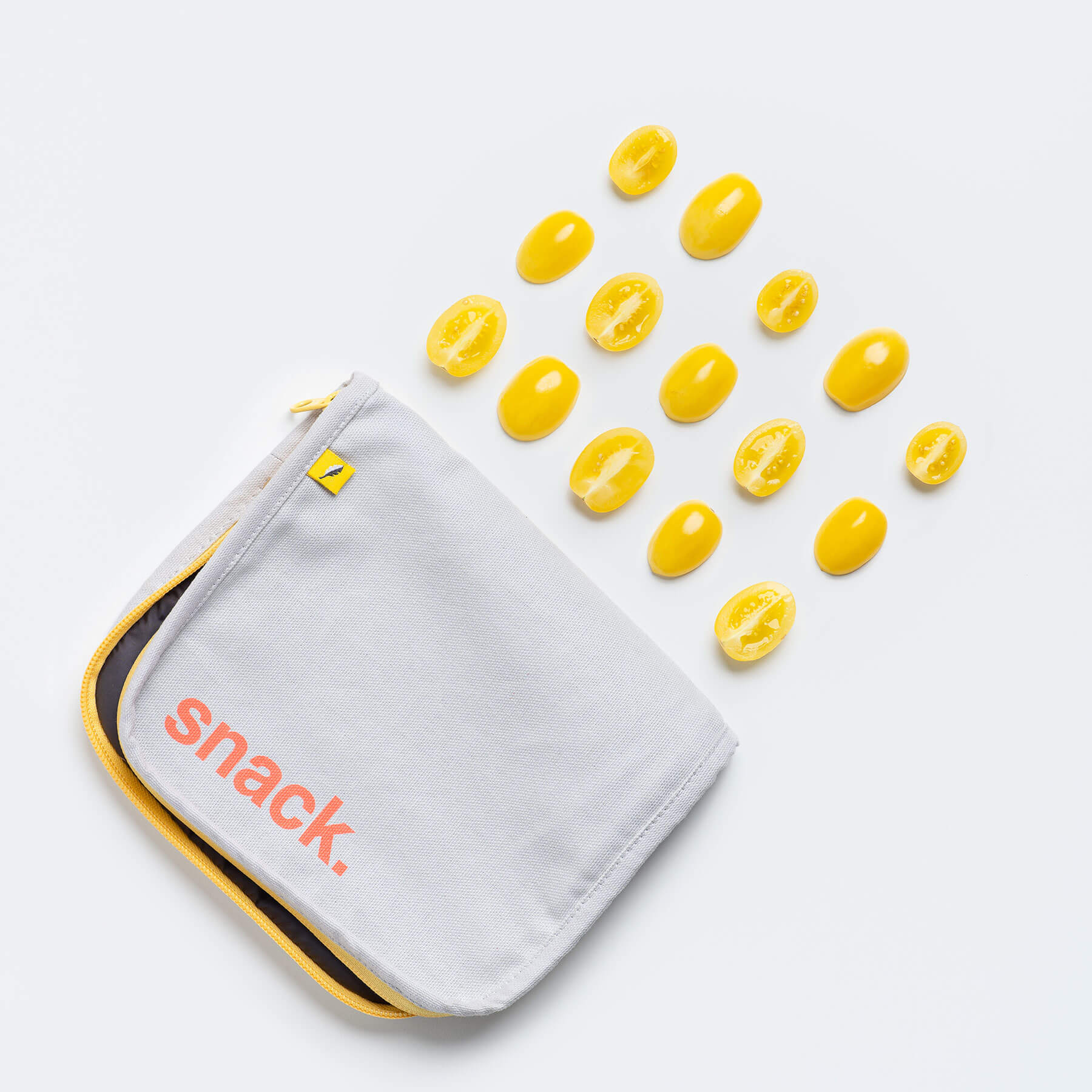 'Snack' Orange with Yellow Zip Snack Pack