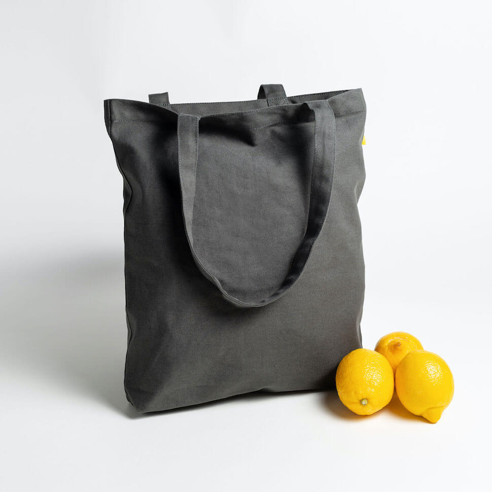 classic tote bag dusk black dark grey