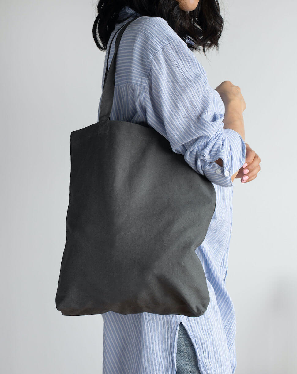 classic tote bag dusk black dark grey