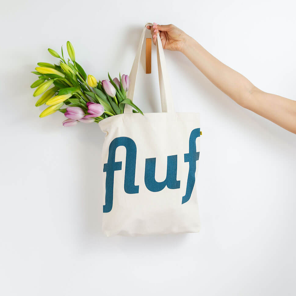 classic tote bag Fluf logo