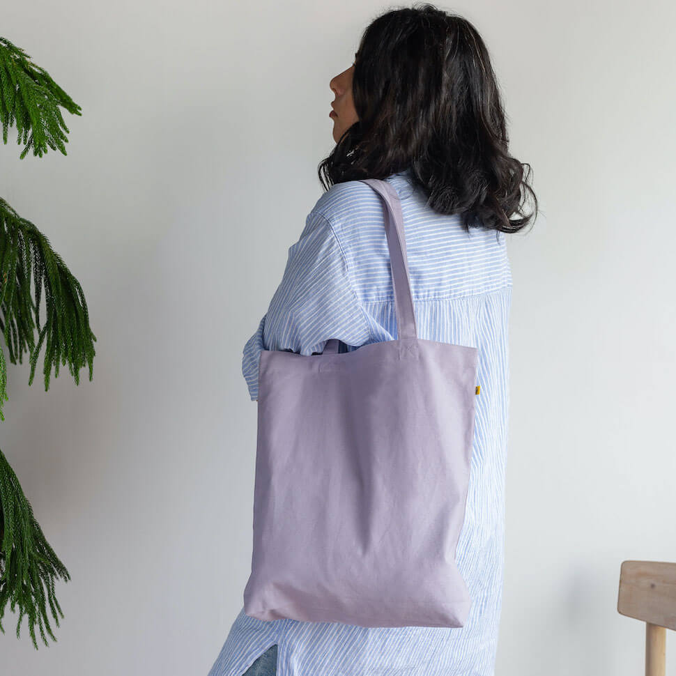 classic tote bag purple lavender lilac